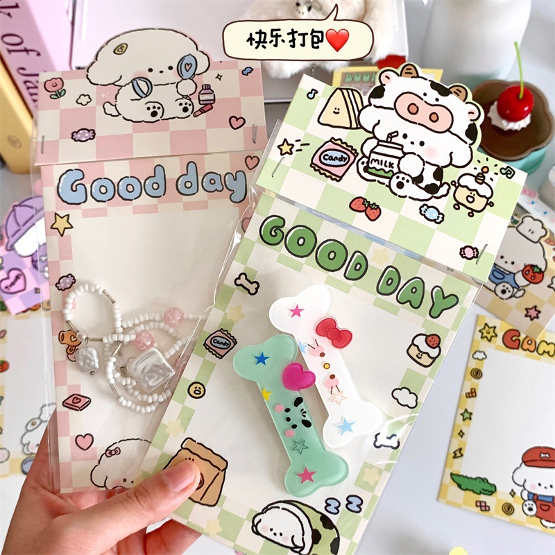 Joint puppy card head back card suit cartoon capybara greeting card packaging material cute gift packaging card