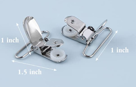 Men's Sling with Glue Duckbill Clip Men's Sling Anti-Slip Duckbill Buckle with Pin Strap Nail Style Sling Clip Buckle 0028