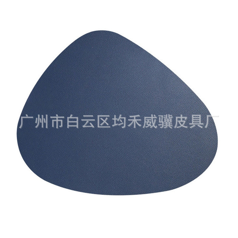 Factory direct PU leather placemat waterproof and oil-proof table mat factory custom thick insulation hotel home Western placemat