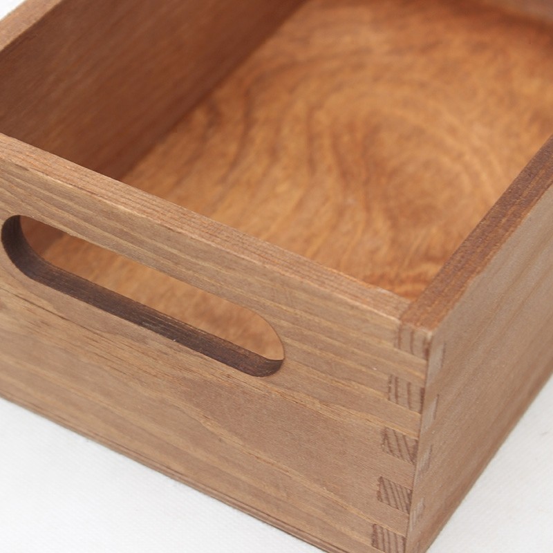 Large Desktop Storage Box with Mortise and Tenon Without Lid, Solid Wood Storage Box, Tool Box, Wooden Storage Box, Japanese Style