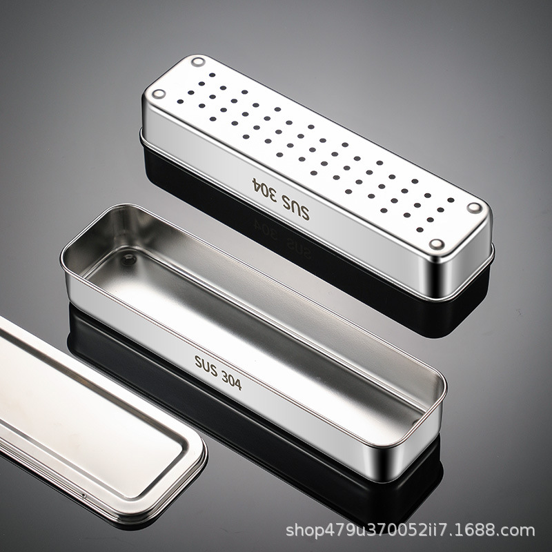 Disinfection cabinet chopsticks basket 304 stainless steel chopsticks box knife and fork storage box dishwasher chopsticks box storage drain basket