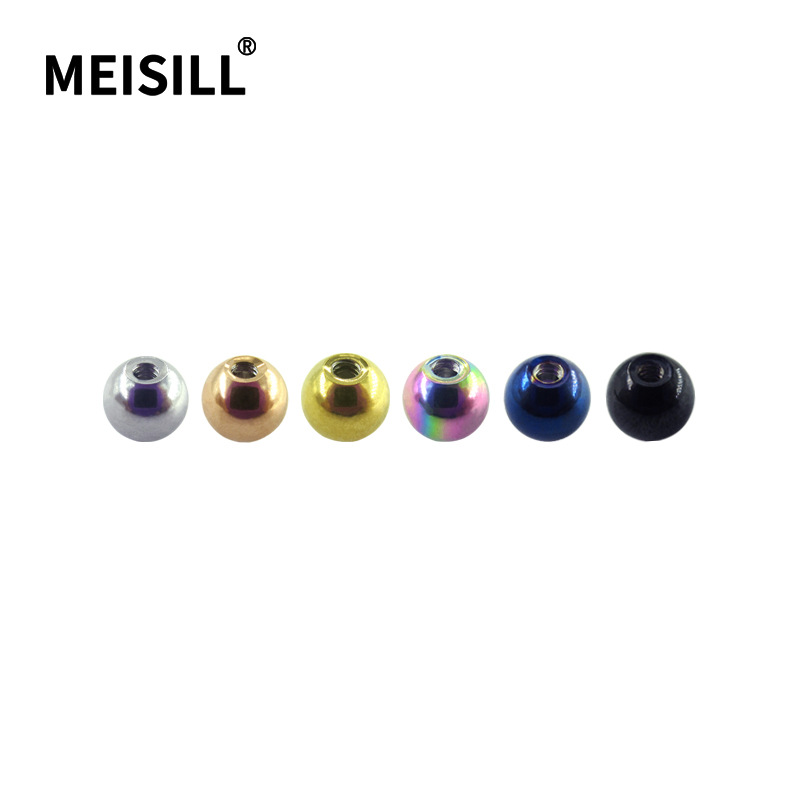 Meier stainless steel inner tooth steel ball human body puncture jewelry accessories internal thread steel ball self-produced small wholesale