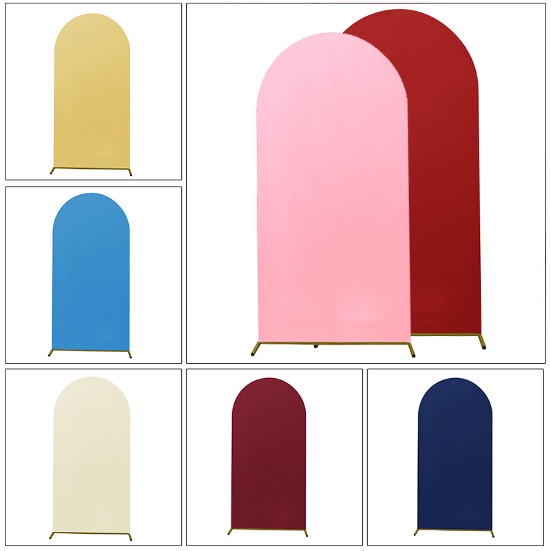 Large Arch Wedding Backdrop High-Elastic Curtain Birthday Party Set Photography Semi-Circle Cover