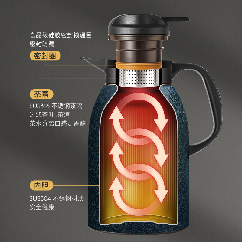 焖大师锦鲤商务套装MT1602W升级款焖茶壶保温杯组合经典商务礼品