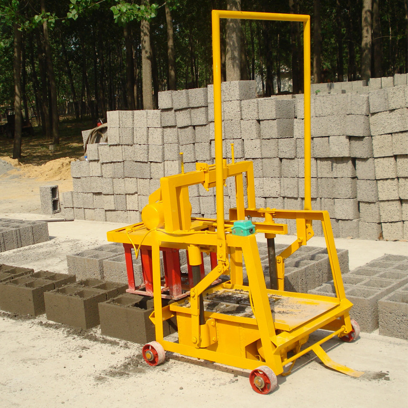 Brick making machine equipment small hollow brick machine concrete brick making machine mobile hand push brick making machine