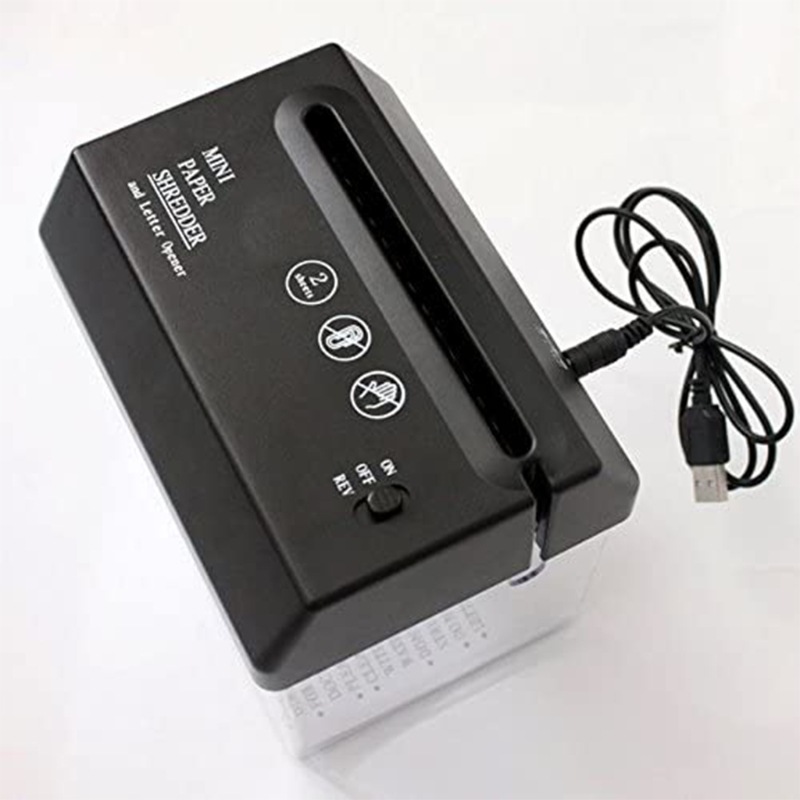 USB Mini Electric A6 Paper Shredder Desktop Small Strip Paper Cutter Household Joint g Same Export