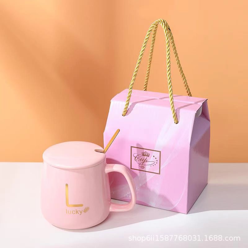 Creative Couple Ceramic Cup Gift Box suit Practical Wedding Bridesmaid Return Gift Cup Birthday Birthday Gift for Men and Women