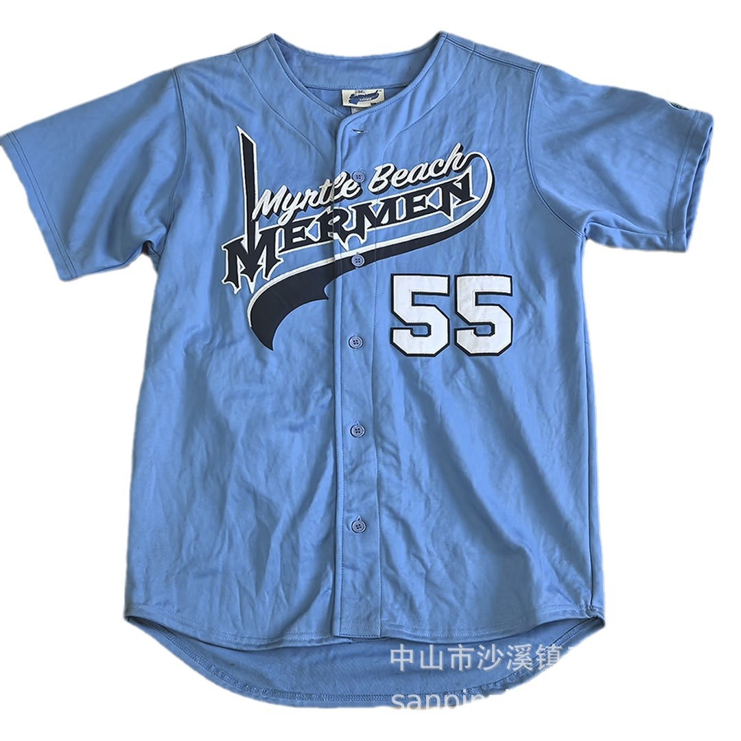 Фабричная обработка на заказ полиэстеровой бейсбольной футболки для фанатов профессиональной бейсбольной лиги с влагоотводящей функцией