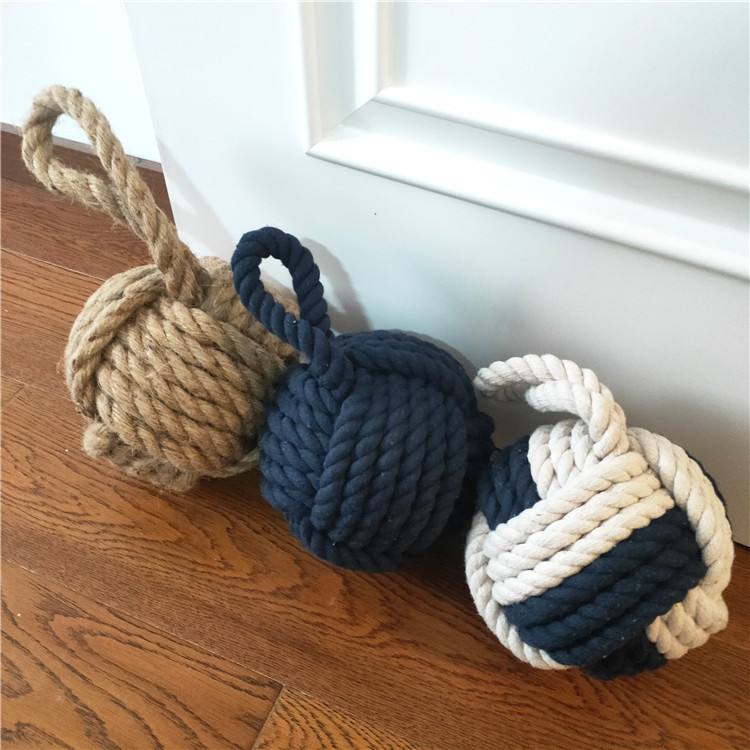 Mediterranean Round Windshield Door Stall Anti-collision Ball Creative Restaurant Bar Decoration Household Cotton and Linen Ball Stall