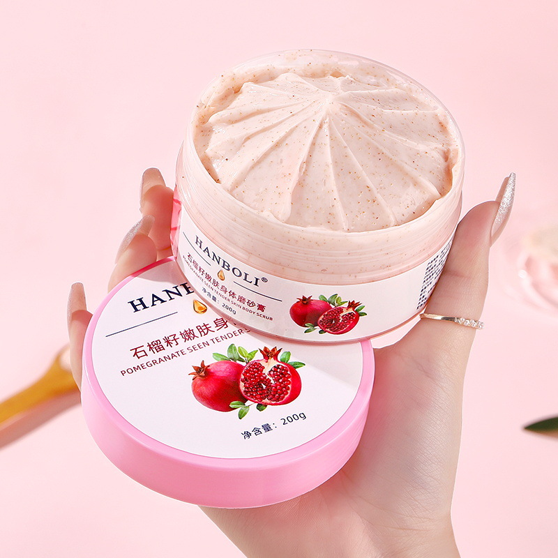Hanboli Pomegranate Seed Rejuvenating Body Scrub Cleansing Skin Care Moisturizing Body Scrub