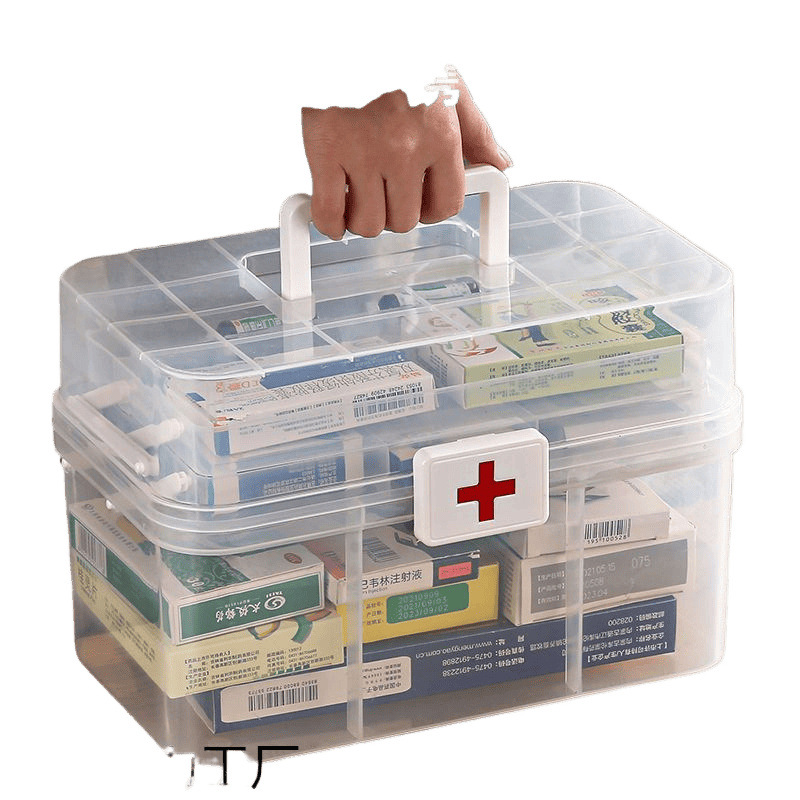 Medicine Box Multi-Layer Medicine Box Household Large-Capacity Full Set of Emergency Medical Care Medicine Storage Transparent Wholesale