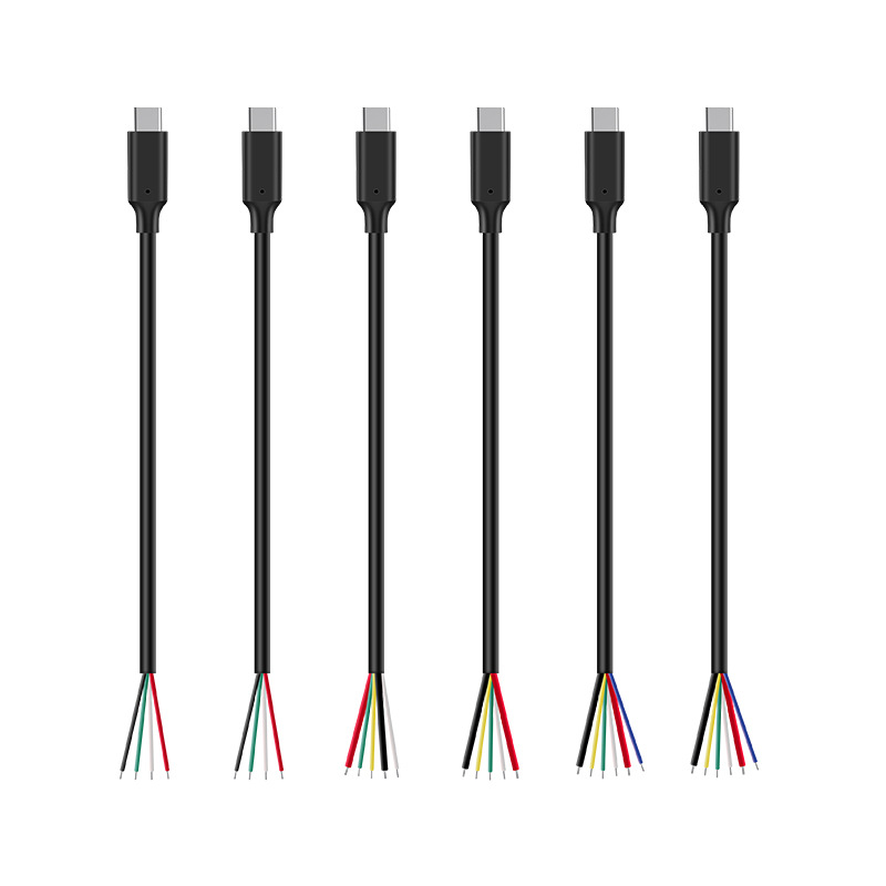Customized Typec Single Head 4 5 6 Core 5A Charging Data Cable Product DIY R&D Test Data Cable Supports Otg