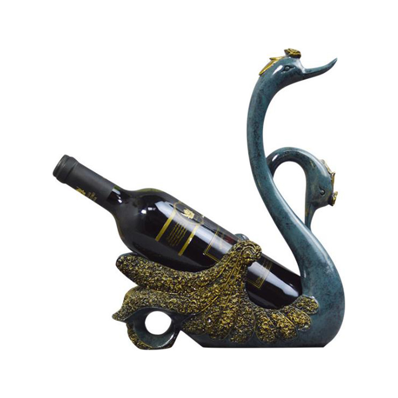 Cross-border Couple Swan Wine Rack Desktop Ornaments European Style Wine Rack Wine Cabinet Living Room Decorations Gift