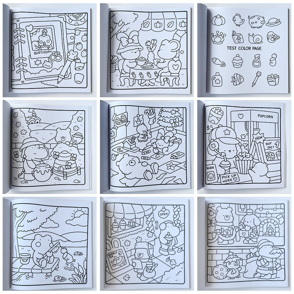 Cross-border New Adult and Youth Coloring Book Spooky Cutie Children's Graffiti Coloring Book Now