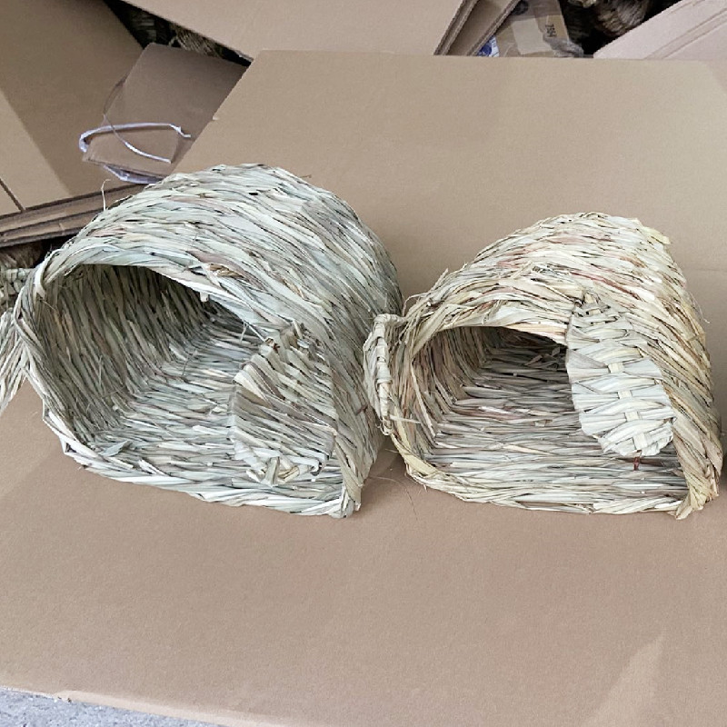 Temu Hand-Woven Exotic Pet Rabbit Tunnel Nest Chinchilla Hamster Golden Bear Guinea Pig Toy Tunnel Hedgehog Escape