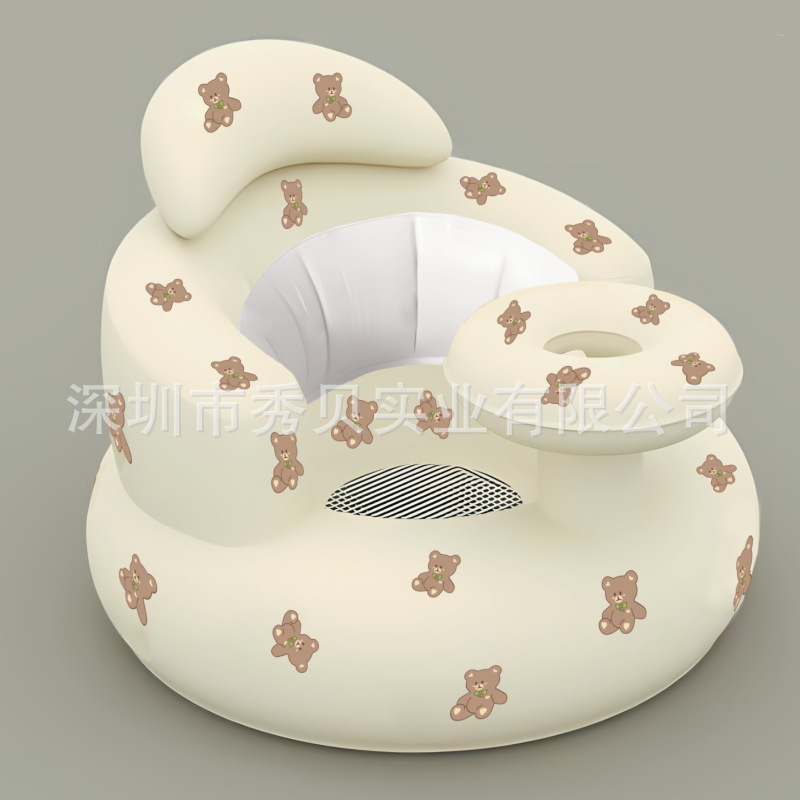 Cross-border explosions baby learning chair children's inflatable sofa baby tray dining table and chair BB bath stool in stock