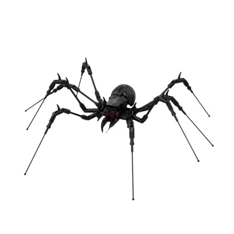 MOC building blocks compatible with Lego Black Scorpion spider assembled insect animal horror creature deformation decoration toy