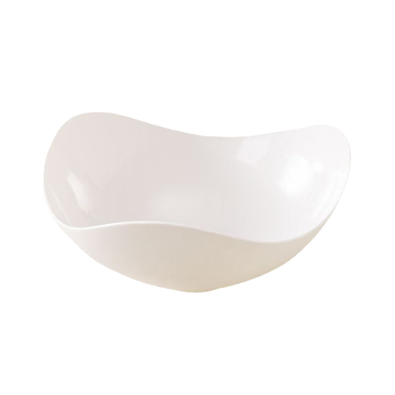 High-End Fruit Plate Ins Style White Living Room Snack Plate Candy Plate Thickeneded Office Restaurant Dried Fruit Basket