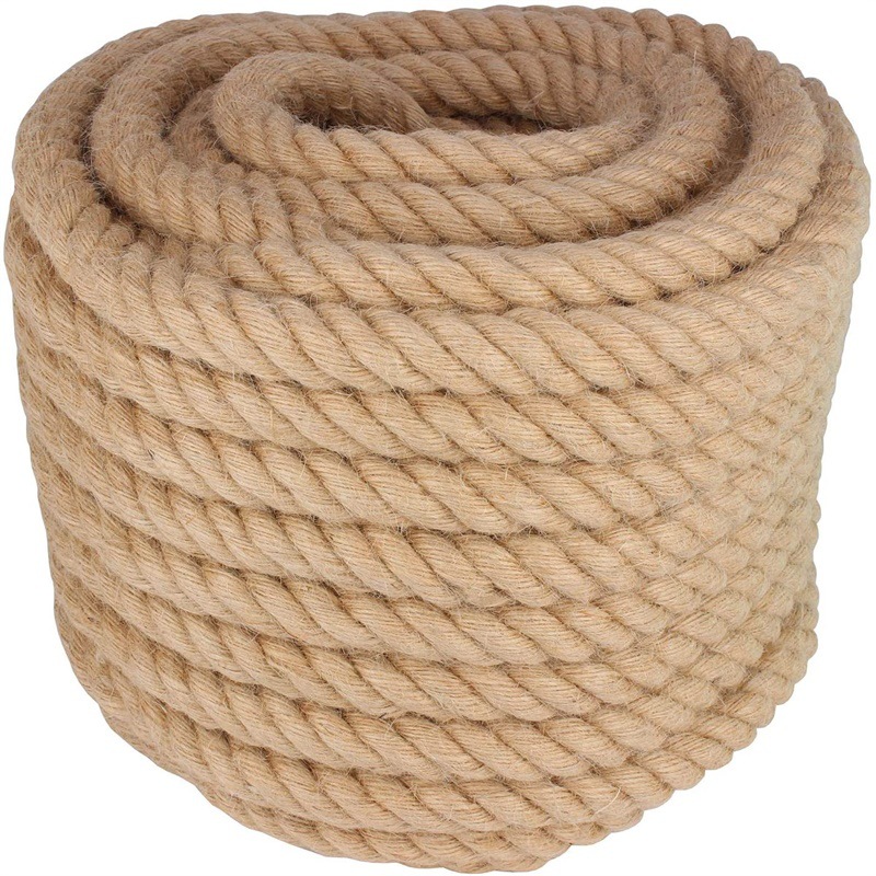 Three-strand manila rope Marine Manila rope, sisal rope, white brown rope, jute rope factory direct sales