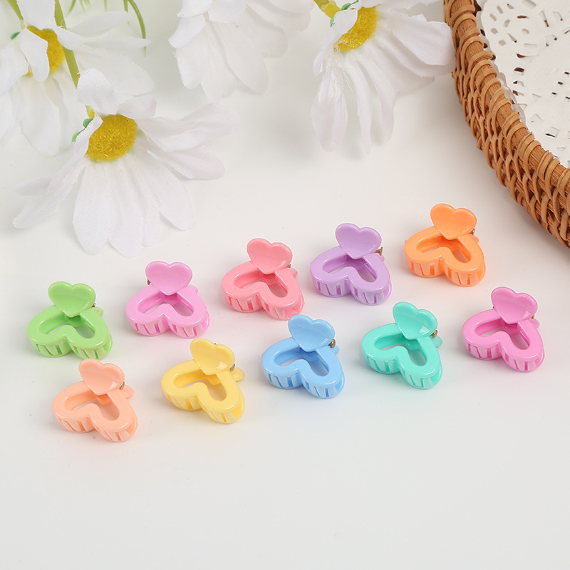 Wholesale Plastic 2cm Macaron-Colored Small Hair Clips for Children, Mini Hairpins, Braiding Clips, Side Clips, Shark Clips