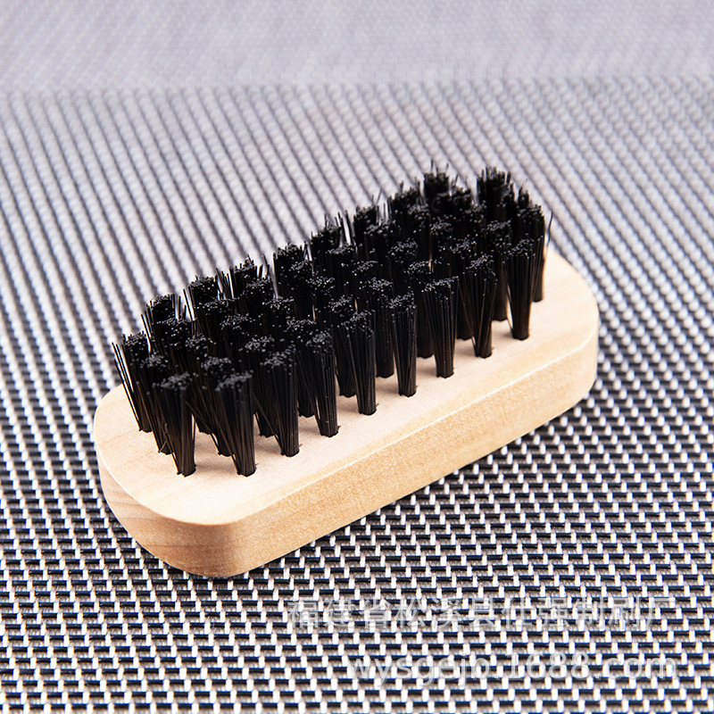 Daily Necessities 0302 Solid Wood Mini Shoe Brush Cloth Shoe Small Brush Wooden Cleaning Brush Shoe Polish Set Brush Hard Bristle Shoe Brush