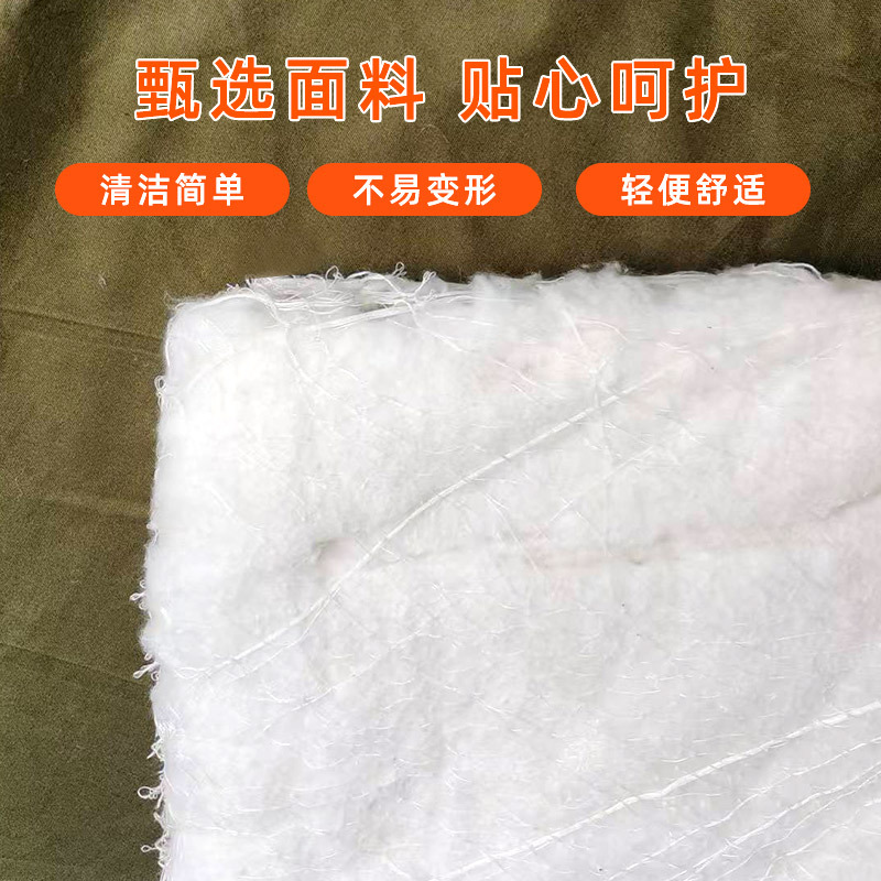 Migrant Worker Cotton Quilt Green Military Training Cotton Quilt Single-Person Source Manufacturer Dormitory Quilt Synthetic Fiber Quilt