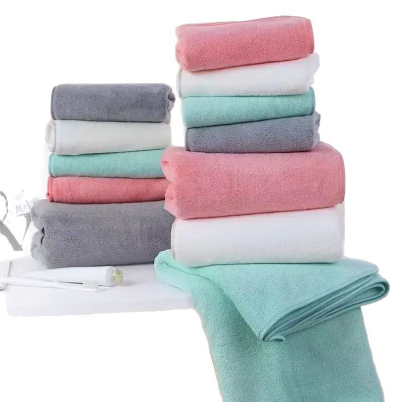 [Yang Ge Exclusive] Extra Large Coral Fleece Towel Oversized Adult Thickened Soft Water Absorbent Towel Couple Household Speed