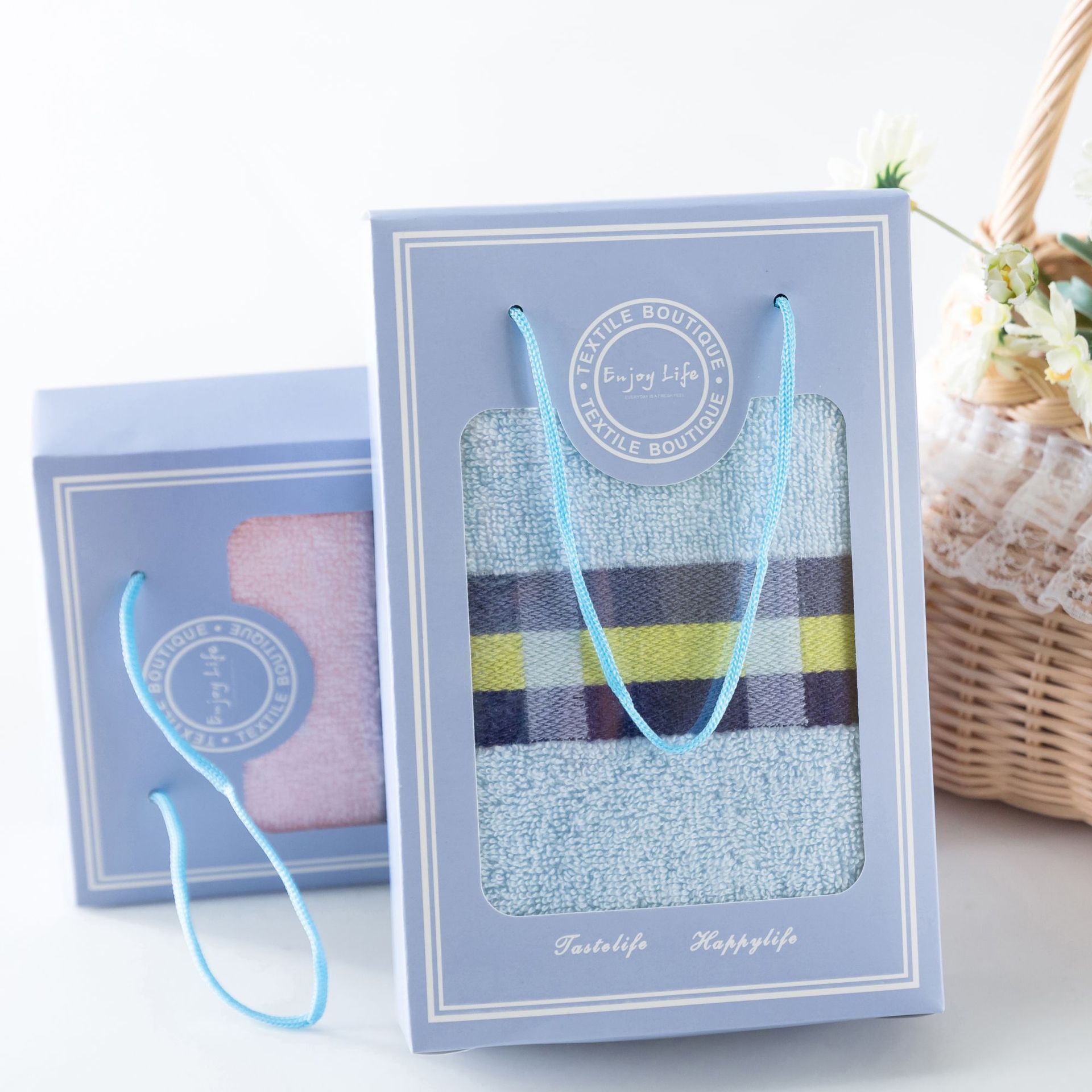 Factory Cotton Towel Wholesale Gift Box Set Towel Custom Logo Event Gift Absorbent Cotton Towel