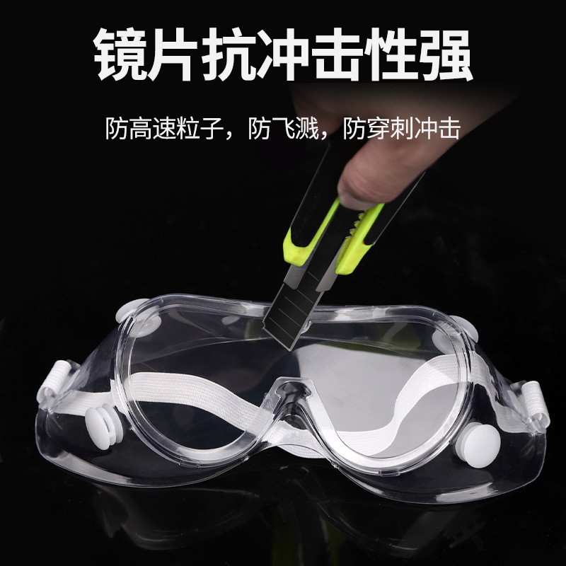 Manufacturer's Anti-Fog Goggles, Anti-Impact Transparent Protective Eye Mask, Anti-Sand, Anti-Dust, Anti-Spittle, Labor Protection Glasses, Windproof