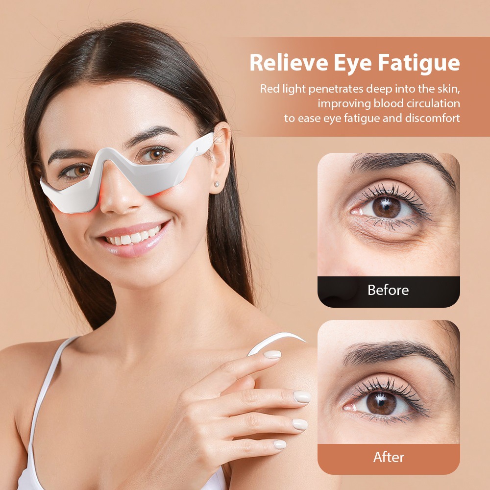 Micro-current massage beauty eye care device EMS eye red light massager to fade dark circles eye beauty instrument cross-border
