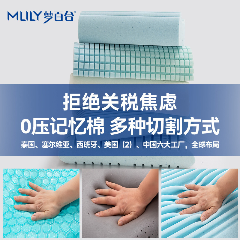 Оптовая губка-блок Dream Lily без давления, медленно восстанавливающаяся, легкая роликовая подушка из мемори-фома