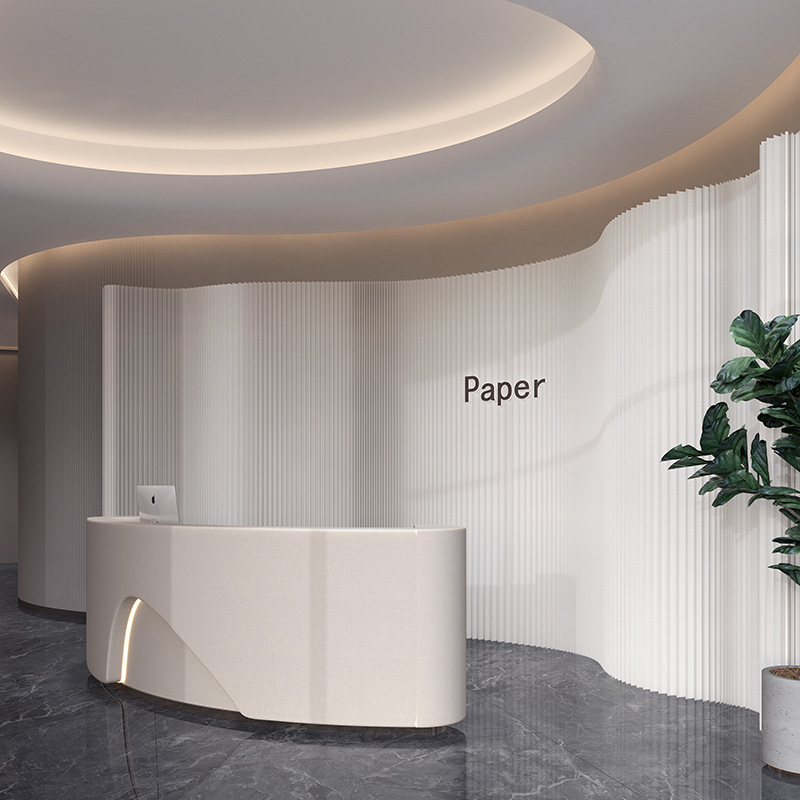 Factory direct foldable stretch partition organ paper wall store decoration exhibition layout commercial partition screen