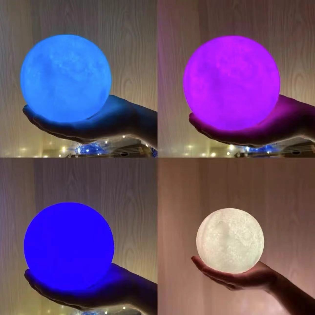 Mid-Autumn Festival Event Creative Moon Lamp Night Light Starry Sky Lamp Table Lamp Bedside Atmosphere Lamp Planet Ornaments Moon Lamp