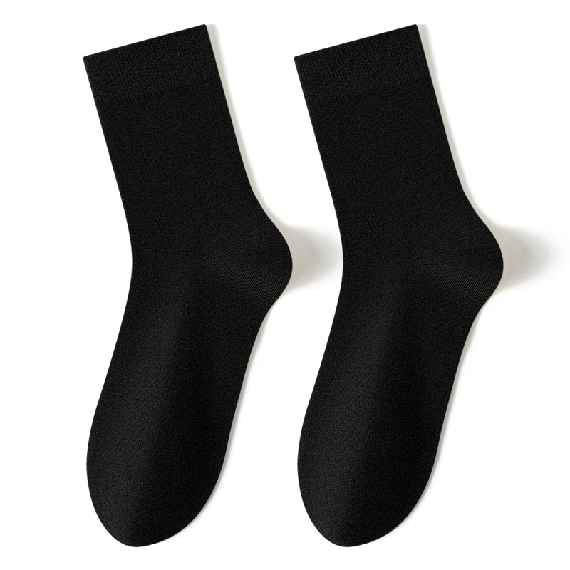 Wool socks men's autumn and winter socks mulberry silk socks solid color classic warm antibacterial wholesale Zhuji socks