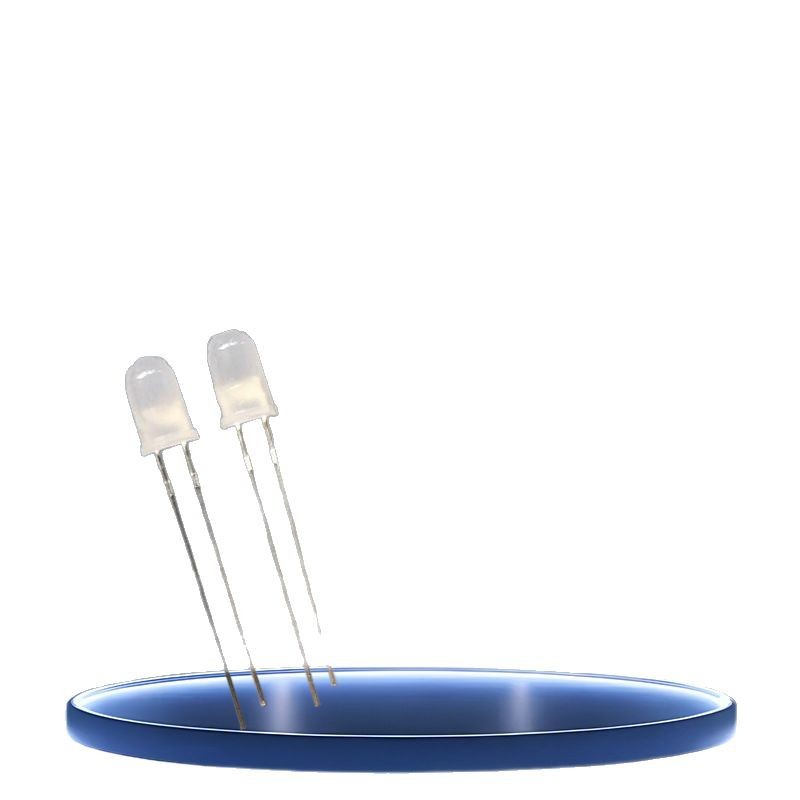 F3 Round Head Lamp Beads Foggy Red Light-Emitting Diode Lamp Beads Transparent 5mm Lamp Beads Led Lamp Plug-In Lamp Beads with Wire