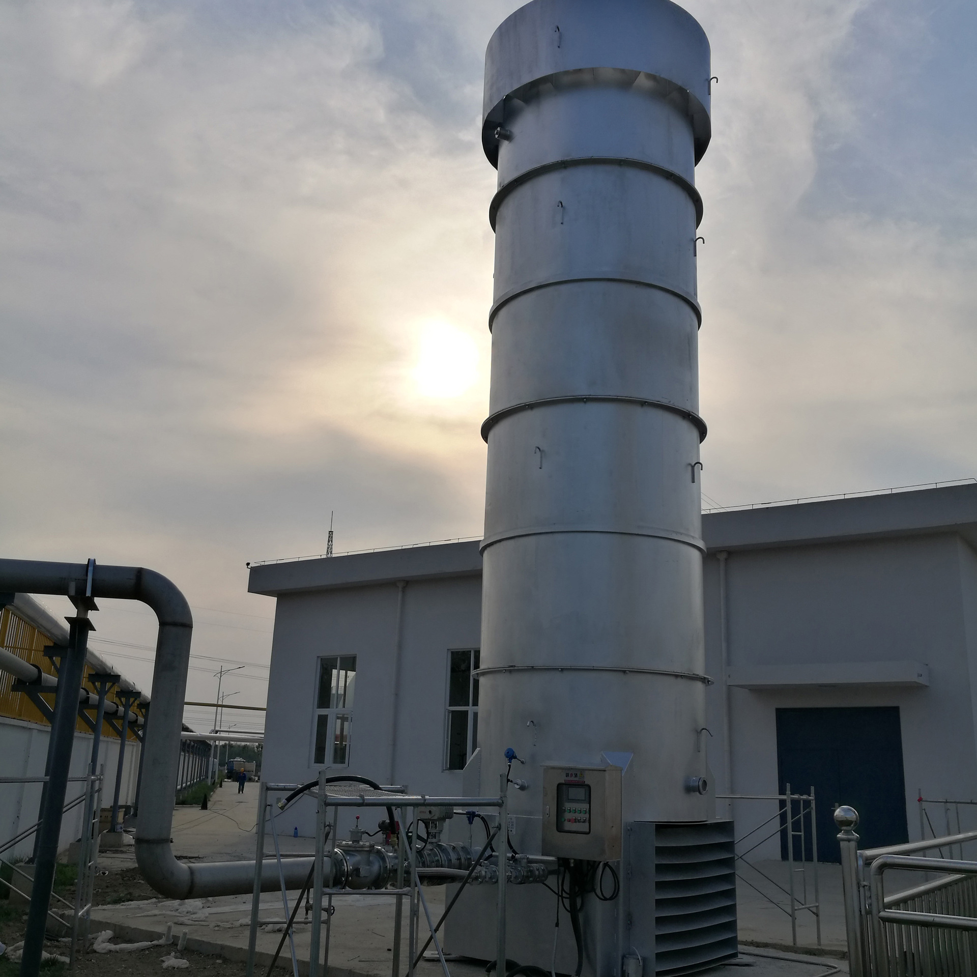 Kitchen waste power generation project 2000 cubic internal combustion biogas torch internal combustion stainless steel torch customization