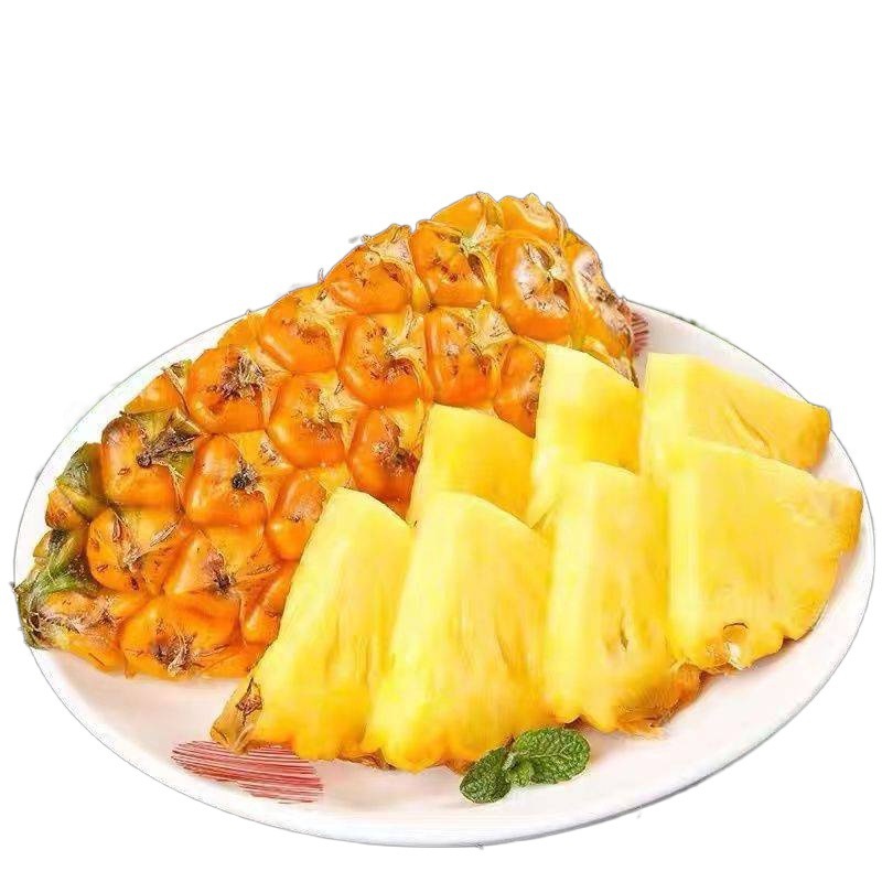 [Super Sweet] Freshly Picked Hainan Golden Diamond Pineapple, Fresh Seasonal Fruit, Hand-Shredded Eyeless Large Pineapple, Whole Box Wholesale