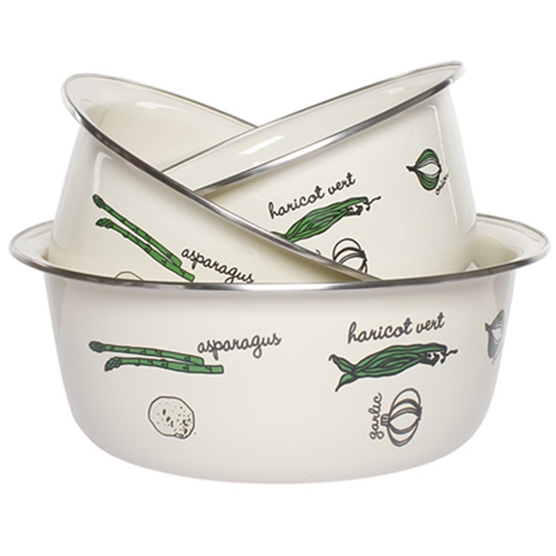 Enamel enamel kitchen household basin and basin egg washing basin enamel basin mixed vegetable basin wholesale innovative enamel