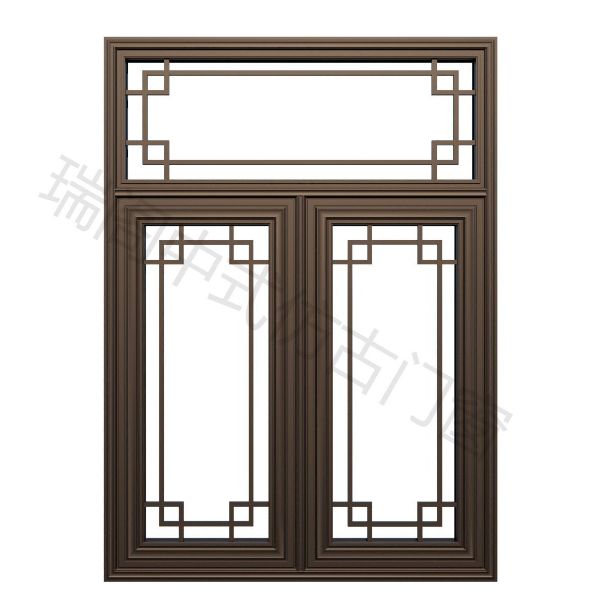 118 Yingsha Chinese-Style Antique Aluminum Alloy Thermal Break Aluminum Hui-Style Courtyard Villa Doors and Windows with Ventilation, Chinese Retro Style