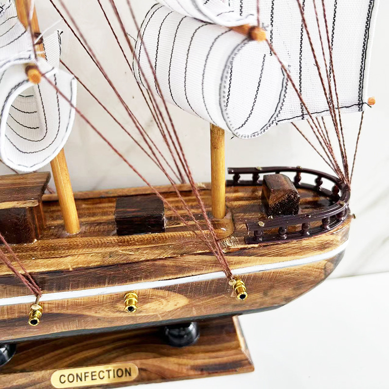 Sailing Sailing Model Ornaments Fire Boat Pure Handmade Simulation Craft Boat Home Decorations Holiday Gifts