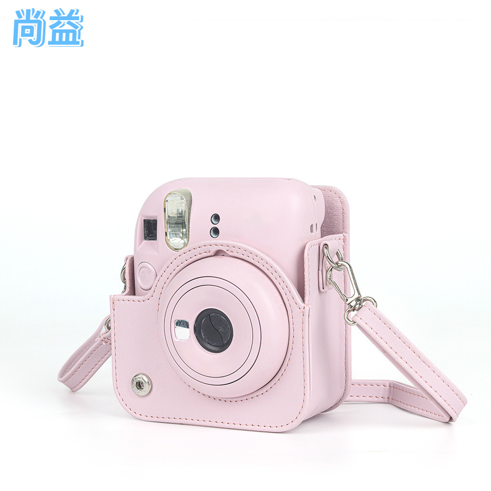 Suitable for Fuji Polaroid Mini 12 Pure Color Camera Bag Digital Camera Fitted Storage Protective Cover Crossbody Bag