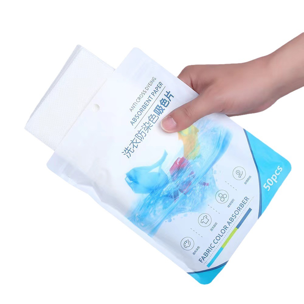 Color Absorbing Anti-cross-color Laundry Tablet Japanese Color Masterbatch Tablet Household Anti-staining Disposable Color Absorbing Paper 50 Pieces Wholesale