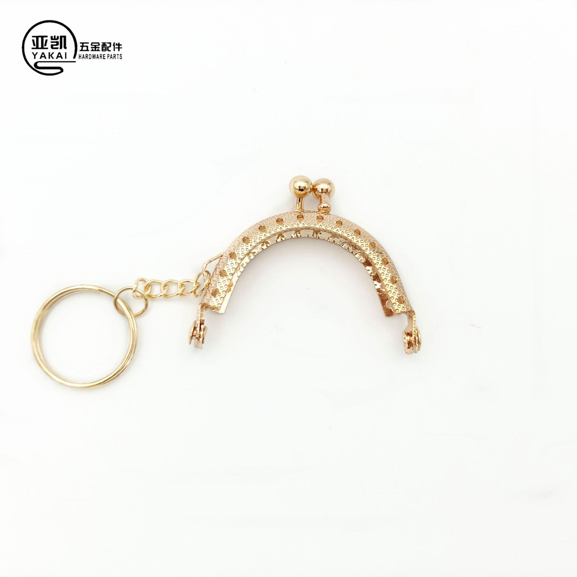 Spot Double Ear 5cm Semi-Circle with Key Ring Mouth Gold Mini Small Mouth Gold Wholesale Wallet Mouth Gold Luggage Hardware