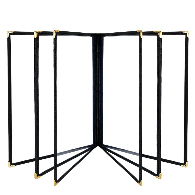 Cross-border transparent pvc menu loose-leaf book hotel menu clip western restaurant price list a4701A leather menu book