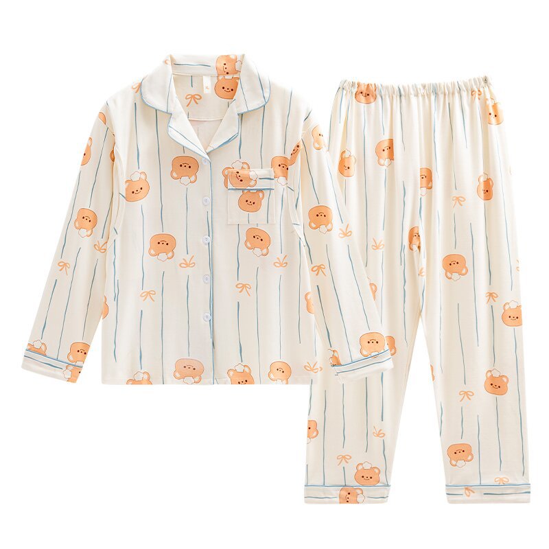 Postpartum Clothing Spring and Summer Pure Cotton Postpartum Breastfeeding Clothes Maternity Pajamas Maternity May Summer Thin Home Clothes 6