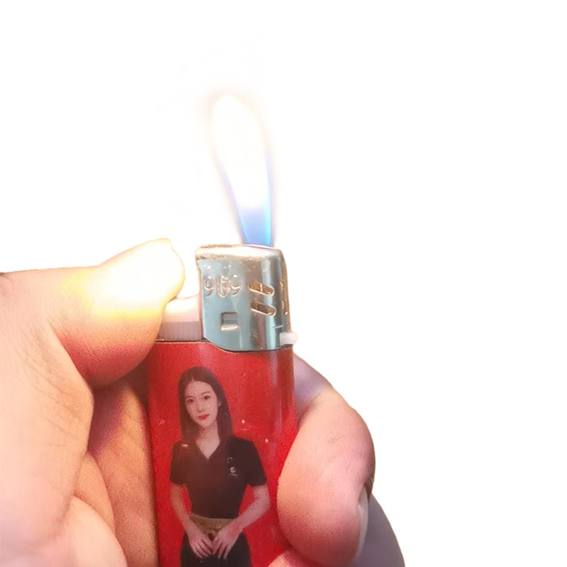 Wholesale open fire supermarket plastic lighter open fire lighter supermarket national fashion personalized lighter manufacturer