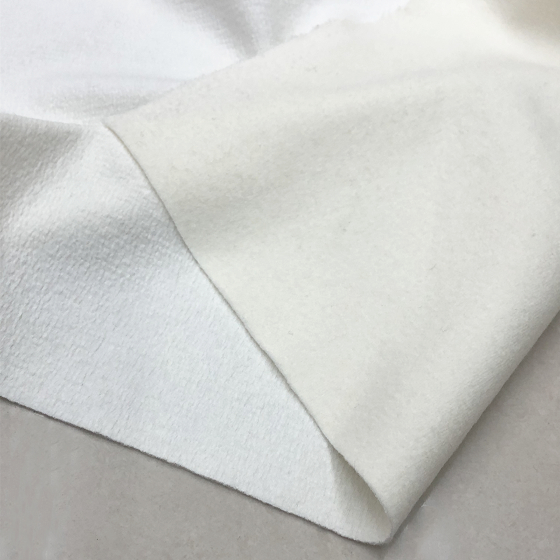 High-Grade Cotton Wool Blended Pure White Concave and Convex Pleated Texture Wool Autumn and Winter Niche Suit Designer Fabric