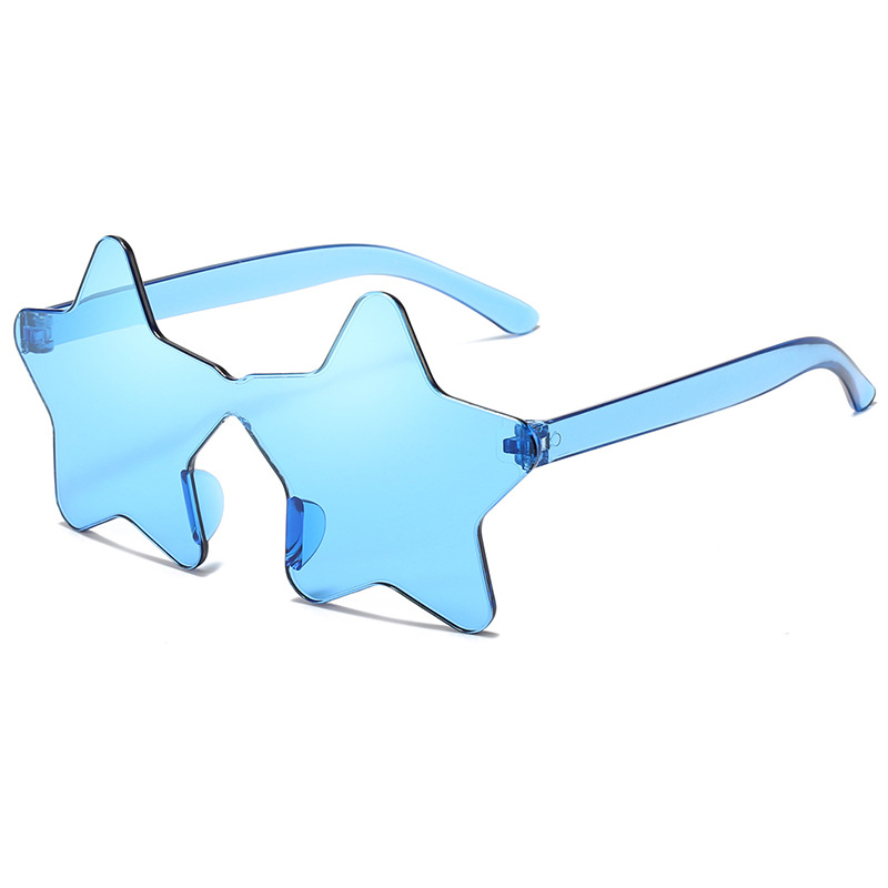 119 Cheap One-Piece Sunglasses Frameless Personalized Colorful Prom Sunglasses Candy Color One-Piece Glasses in Stock