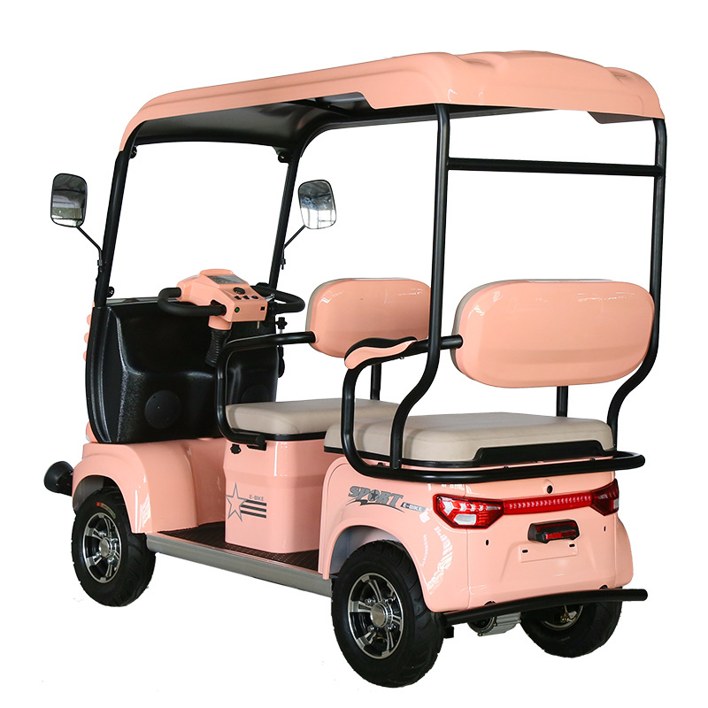 Electric sightseeing bus tourist attractions electric cartoon sharing scooter four-wheel car sunshade rainproof cute wholesale