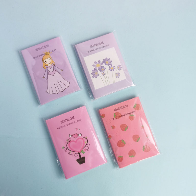 Wholesale Facial Oil-Absorbing Paper Blue Film Oil-Absorbing Sweat-Absorbing Paper Summer Portable Refreshing Linen Paper Cleaning